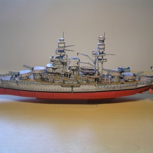 Kit de PaperCraft: acorazado USS Arizona, kit de manualidades con modelos de papel en 3D, planos en PDF para hacer manualidades de papel para bricolaje, decoración con rompecabezas como pasatiempo