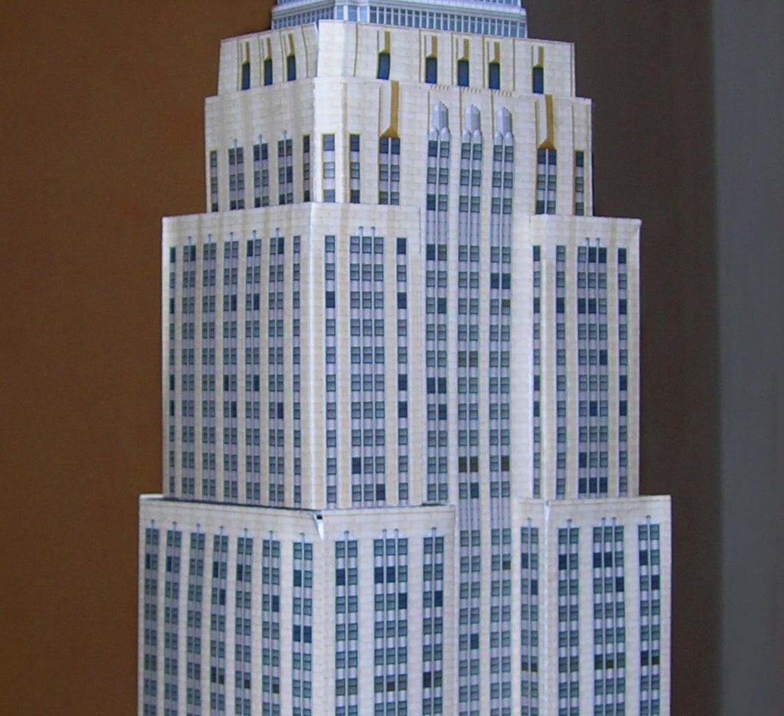 Papercraft Kit Empire State Building Manhattan 3d Paper Model Crafting ...