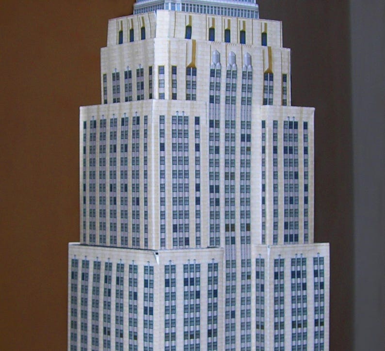 Papercraft Kit Empire State Building Manhattan 3d Paper Model Crafting ...