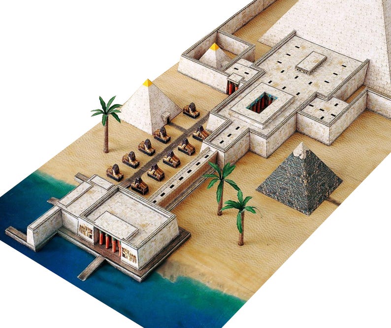 Papercraft Kit Pyramid of Giza Khufu 3d Paper Model Crafting PDF Plans ...