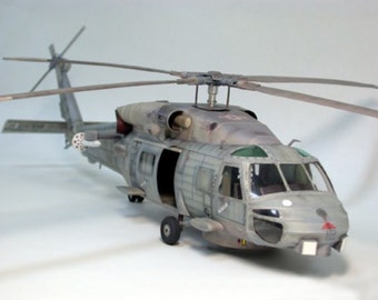 ペーパークラフトキット SH-60 シーホークヘリコプター 3Dペーパー