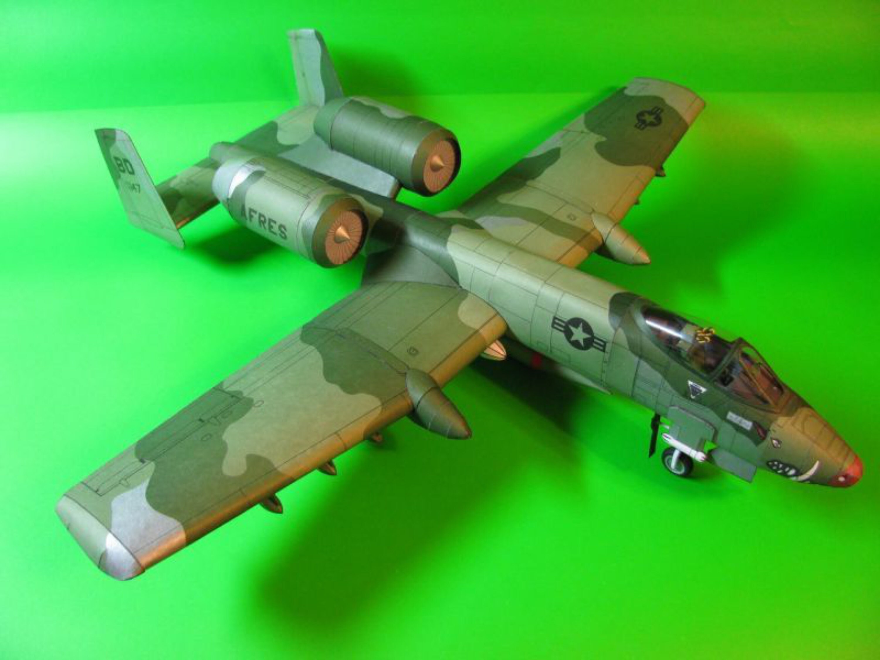 Papercraft Kit A-10 Warthog Airplane 3d Paper Model Crafting Kit PDF