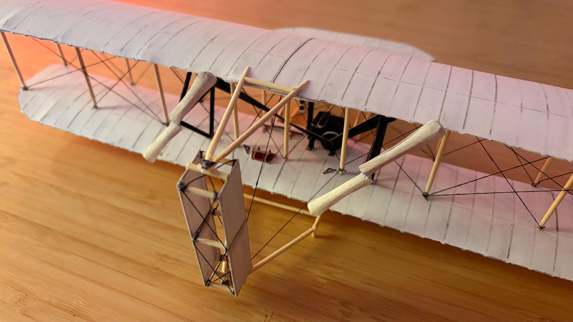 Papercraft Kit Wright Brothers Flyer Airplane 3d Paper Model Crafting ...