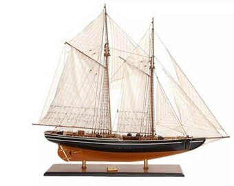 Sail boat Yacht America, PDF file, Tiny Papercraft Paper Color Model for print, cut, fold and glue yourself, high quality file.