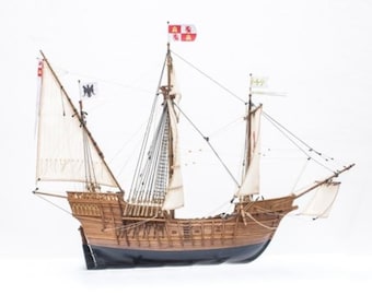PaperCraft kit Santa Maria ship 3d paper model crafting kit PDF plans to print cut & glue DIY paper craft template for hobby puzzle decor