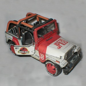 Kit de PaperCraft, modelo de papel 3D del coche Jeep Willis, kit de manualidades, planos en PDF para imprimir, cortar y pegar, plantilla de manualidades de papel para bricolaje, para pasatiempos, rompecabezas, decoración