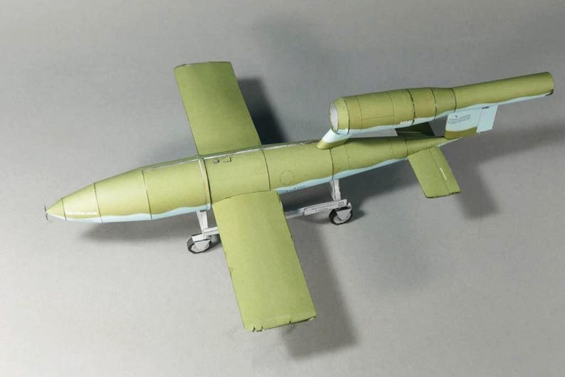 Rocket Papercraft Model Kit Papercraft Kit V1 and V2 Rockets 3d Paper Model Crafting Kit PDF Plans ...