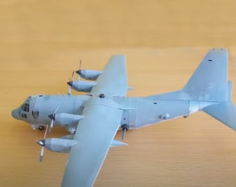 PaperCraft kit C-130 Hercules airplane 3d paper model crafting kit PDF plans to print cut & glue DIY paper craft template hobby puzzle decor