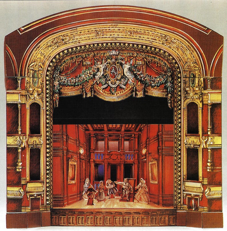 Papercraft Kit Italian Theatre Stage 3d Paper Model Crafting Kit ...