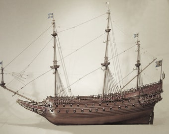 PaperCraft kit Vasa Warship 3d paper model crafting kit PDF plans to print cut & glue DIY paper craft template for hobby puzzle decor