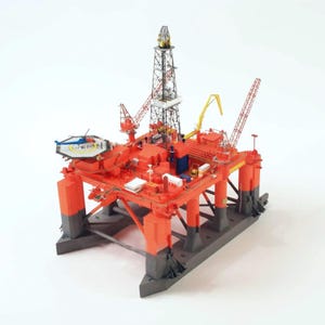 Kit de PaperCraft: plataforma de perforación petrolera Bredford Dolphin, kit de manualidades con modelos de papel en 3D, planos en PDF para hacer manualidades de papel para bricolaje, decoración de rompecabezas y pasatiempos