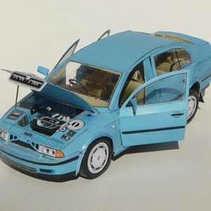 Kit de PaperCraft: kit de manualidades con modelos de papel 3D de Skoda Octavia, planos en PDF para imprimir, cortar y pegar, plantilla de manualidades de papel para bricolaje, para decoración de rompecabezas y pasatiempos