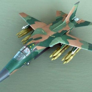 Kit de PaperCraft, avión F-111 Aardvark, modelo de papel 3D, kit de manualidades, planos en PDF para imprimir, cortar y pegar, plantilla de manualidades de papel para bricolaje, pasatiempo, rompecabezas, decoración