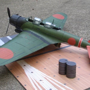 Kit PaperCraft Nakajima B5N avión modelo de papel 3d kit de elaboración de planes PDF para imprimir cortar y pegar plantilla de artesanía de papel DIY decoración de rompecabezas de hobby