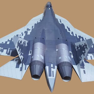 Kit de PaperCraft: avión Felon T50, modelo de papel 3D, kit de manualidades, planos en PDF para imprimir, cortar y pegar, plantilla de manualidades de papel, pasatiempo, rompecabezas, decoración