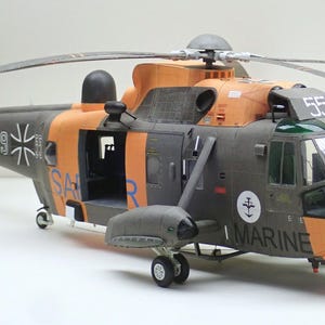 Kit de PaperCraft: helicóptero Westland WS-61, modelo de papel 3D, kit de manualidades, planos en PDF para imprimir, cortar y hacer manualidades de papel, plantilla, pasatiempo, rompecabezas, decoración