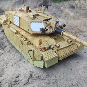 Kit de création de modèles 3D en papier PaperCraft Challenger 2, plans PDF à imprimer, découper et coller