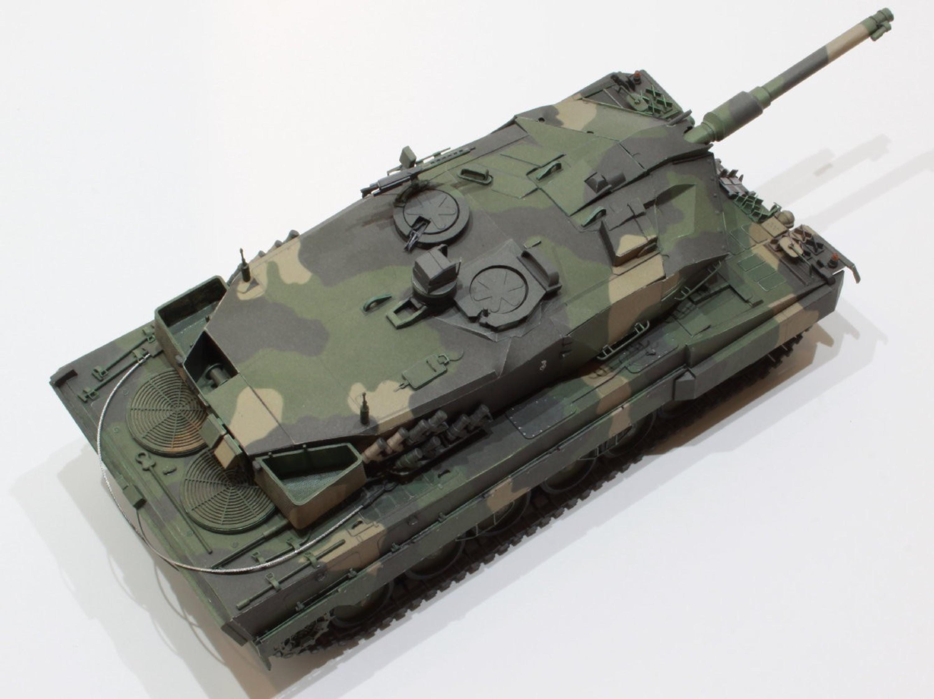 Leopard Paper Model Tank Papercraft Kit Leopard 2A5 Tank 3d Paper Model Crafting PDF Plans DIY ...