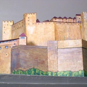 Kit PaperCraft Kit de création de modèle 3D en papier de la forteresse de Hohensalzburg Plans PDF à imprimer et modèle de création artisanale en papier à monter soi-même pour la décoration de puzzle de passe-temps