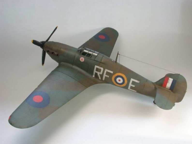 Papercraft Kit Hawker Aircraft Hurricane 3d Paper Model Crafting Kit ...