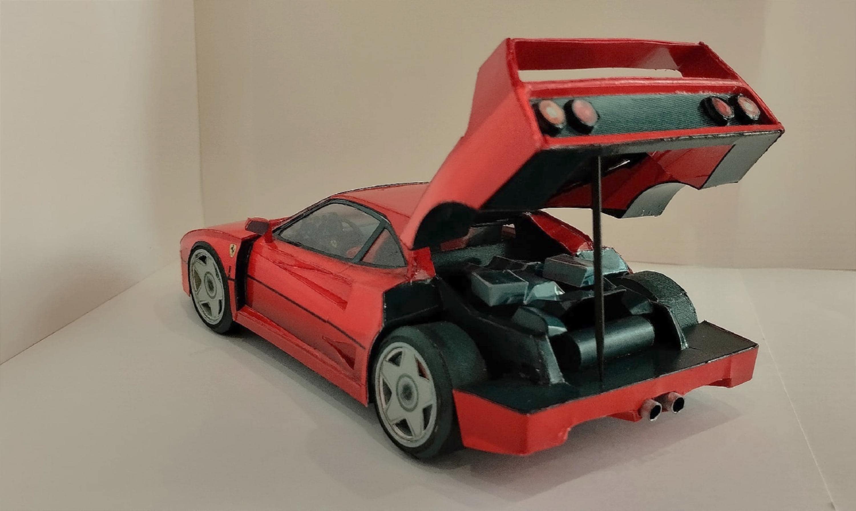 Papercraft Kit Ferrari F40 Supercar 3d Paper Model Crafting PDF Plans ...