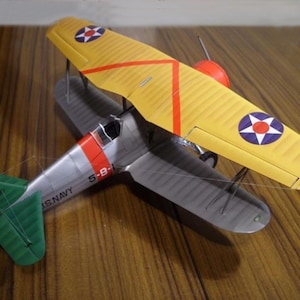 Kit de PaperCraft BF2C-1 Hawk Curtiss: avión en 3D, modelo de papel, kit de manualidades, planos en PDF, plantilla de manualidades de papel, pasatiempo, rompecabezas, regalo