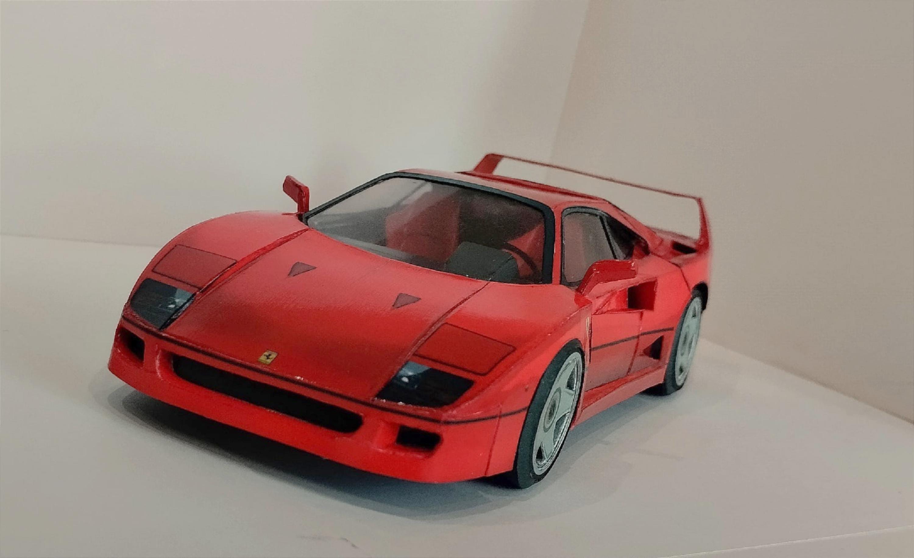 Papercraft Kit Ferrari F40 Supercar 3d Paper Model Crafting PDF Plans ...
