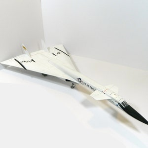 Kit de PaperCraft, avión Valkyrie XB-70, modelo de papel 3D, kit de manualidades, planos en PDF, plantilla de manualidades de papel para bricolaje, pasatiempo, rompecabezas, decoración
