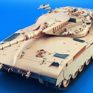 Kit de PaperCraft: modelo de papel 3D del tanque Merkava, kit de manualidades, planos en PDF para imprimir, cortar y pegar, plantilla de manualidades de papel para bricolaje, para pasatiempos, rompecabezas, decoración