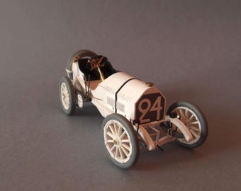 Kit de PaperCraft: Mercedes GP 1908, coche, modelo de papel 3D, manualidades, planos en PDF, plantilla de manualidades