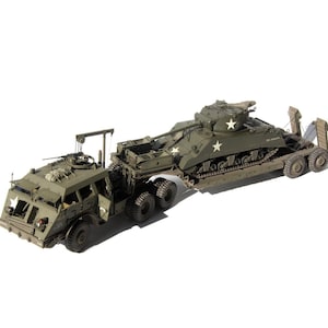 Kit PaperCraft: Camión de transporte de tanques Dragon, modelo de papel 3D, planos PDF, plantilla DIY