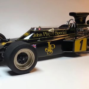 Kit de PaperCraft F1 1972 Lotus 72D-R, coche de carreras, modelo de papel 3D, kit de manualidades, planos en PDF para imprimir, cortar y hacer manualidades de papel, plantilla, pasatiempo, rompecabezas, decoración