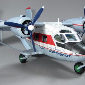 Kit PaperCraft Antonov An-14 Pchelka, avião, modelo de papel 3D, kit de artesanato, planos em PDF para impressão e modelo de artesanato em papel DIY, quebra-cabeça, decoração para hobby