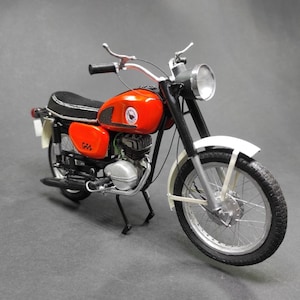 PaperCraft kit Motorcycle WSK Gil Red 3d paper model crafting PDF plans DIY template