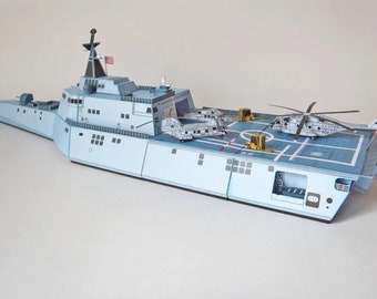 PaperCraft kit Independence ship 3d paper model crafting kit PDF plans to print cut & glue DIY paper craft template for hobby puzzle decor
