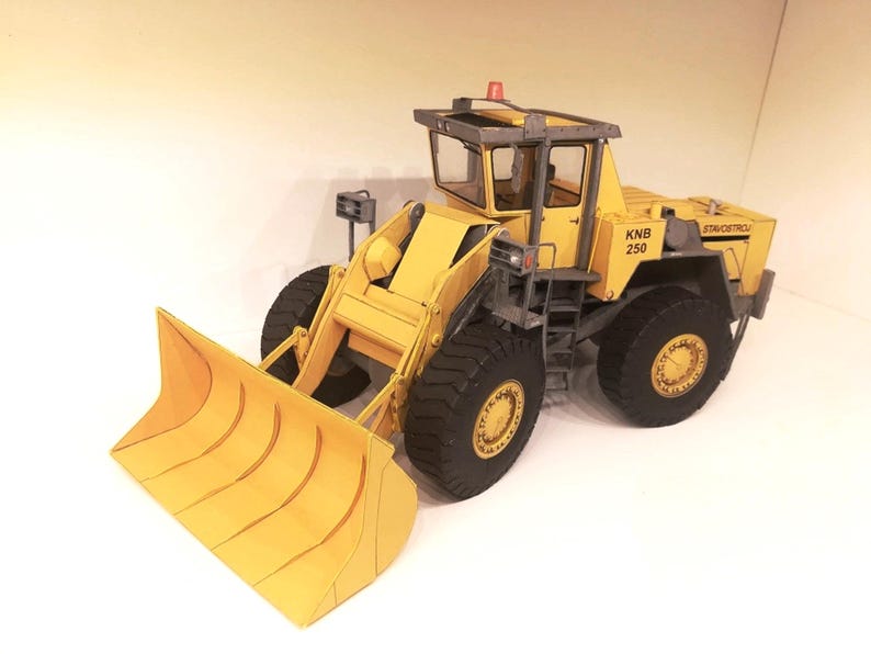 Papercraft Kit Bulldozer 3d Paper Model Crafting Kit PDF Plans to Print ...
