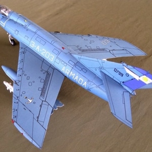 Kit di carta per lavoretti Etendard aereo modello di carta 3d kit di creazione PDF progetti da stampare tagliare e incollare modello di carta fai da te hobby puzzle regalo