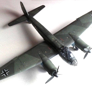 PaperCraft kit Ju-88 Junkers airplane 3d paper model crafting kit PDF plans DIY paper craft template hobby puzzle gift
