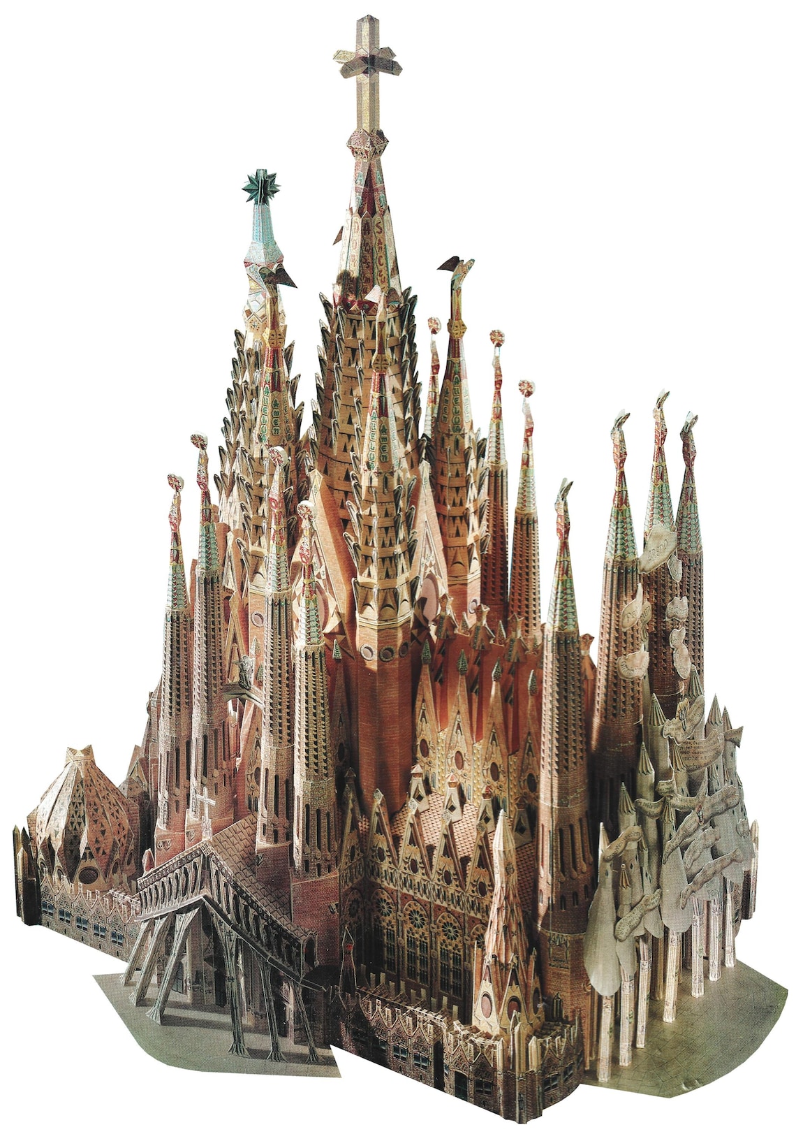 Papercraft Kit Sagrada Família Gaudi 3d Paper Model Crafting PDF Plans ...