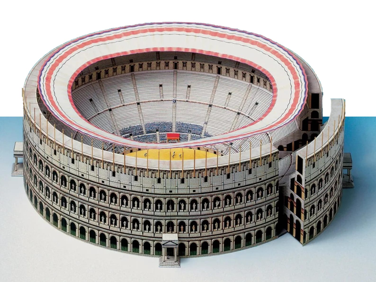 Kit de PaperCraft El Coliseo de Roma, kit detallado de maquetas de ...