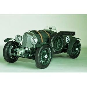 Kit de PaperCraft: modelo de papel 3D del coche Bentley Le Mans de 1930, kit de manualidades, planos en PDF para hacer uno mismo, plantilla de papel para manualidades, decoración, rompecabezas