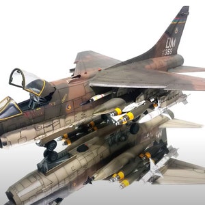 Kit de PaperCraft, avión Corsair II, modelo de papel 3D, kit de manualidades, planos en PDF para imprimir, cortar y pegar, plantilla de manualidades de papel para bricolaje, pasatiempo, rompecabezas, decoración