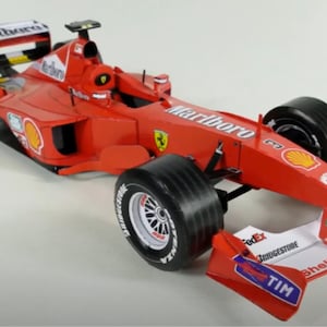 Kit di carta per la creazione di modelli di auto da corsa di F1, modello di carta 3D, modelli PDF da stampare, tagliare e incollare, modello di carta fai da te per hobby, puzzle e decorazioni.
