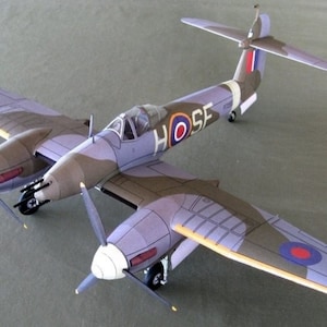 Kit de PaperCraft: avión Westland Whirlwind, modelo de papel 3D, kit de manualidades, planos en PDF, plantilla de manualidades de papel para bricolaje, pasatiempo, rompecabezas, regalo