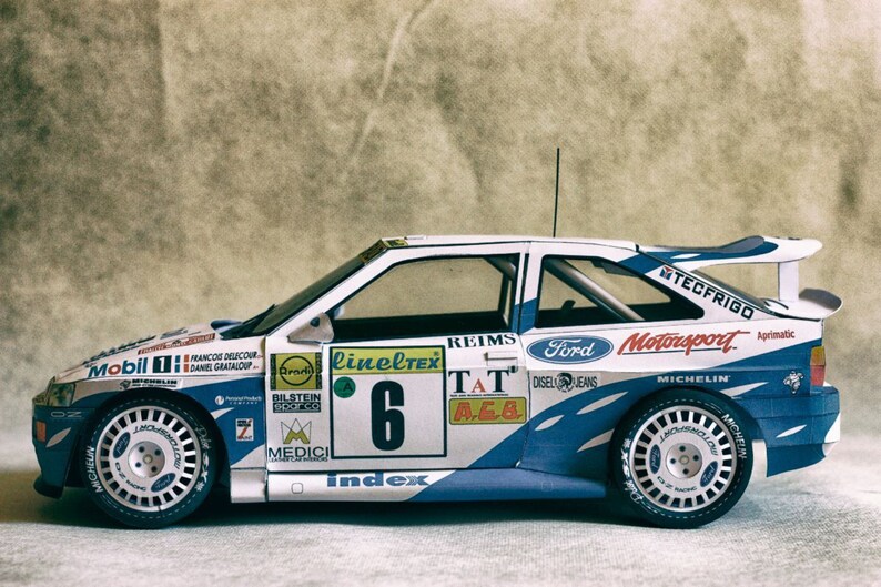 Papercraft Kit Rally Race Car 3d Paper Model Crafting Kit PDF Plans to ...