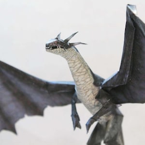 Kit de PaperCraft: Dragón, modelo de papel 3D, kit de manualidades, PDF, líneas vectoriales, planos para imprimir, cortar y pegar, plantilla de manualidades de papel DIY, pasatiempo, rompecabezas, decoración