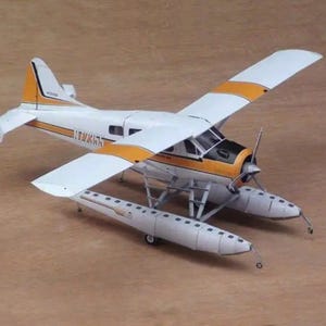 Kit de PaperCraft DHC-2 Beaver de Havilland Canada, avión 3D de papel, kit de manualidades, planos en PDF para imprimir y plantilla de manualidades de papel para hacer uno mismo