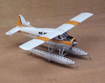 PaperCraft kit DHC-2 Beaver de Havilland Canada airplane 3d paper model crafting kit PDF plans to print &DIY paper craft template hobby
