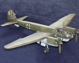PaperCraft kit Ju-88 Junkers airplane 3d paper model crafting kit PDF plans DIY paper craft template hobby puzzle gift