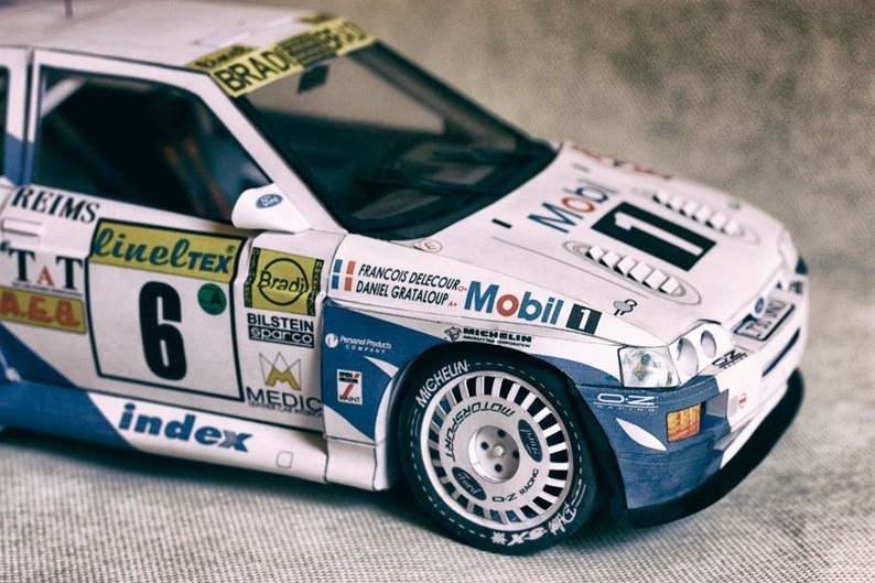 Papercraft Kit Rally Race Car 3d Paper Model Crafting Kit PDF Plans to ...